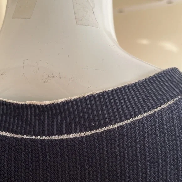Authentic Chanel Navy Cotton tank top/shirt good condition. Dress it up and down